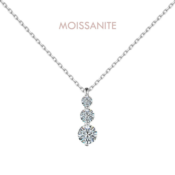 Collana Pendente In Argento con Moissanite Almira Gioelli Donna NCOUR40